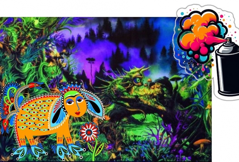Street art fantasy : la forêt enchantée